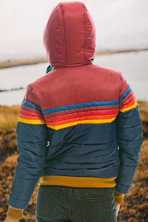 Elfriede – Regenbogen Streife Reißverschluss Jacke