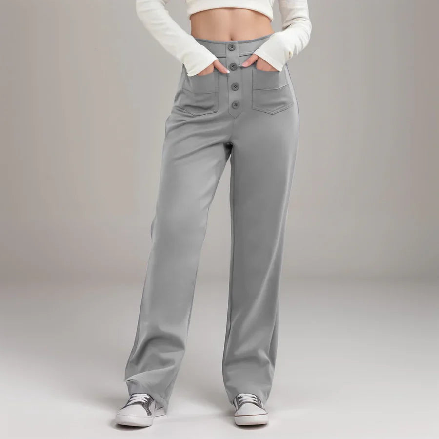 Elke - Hose Mit Hoher Taille Und Gummizug