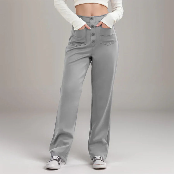 Elke - Hose Mit Hoher Taille Und Gummizug