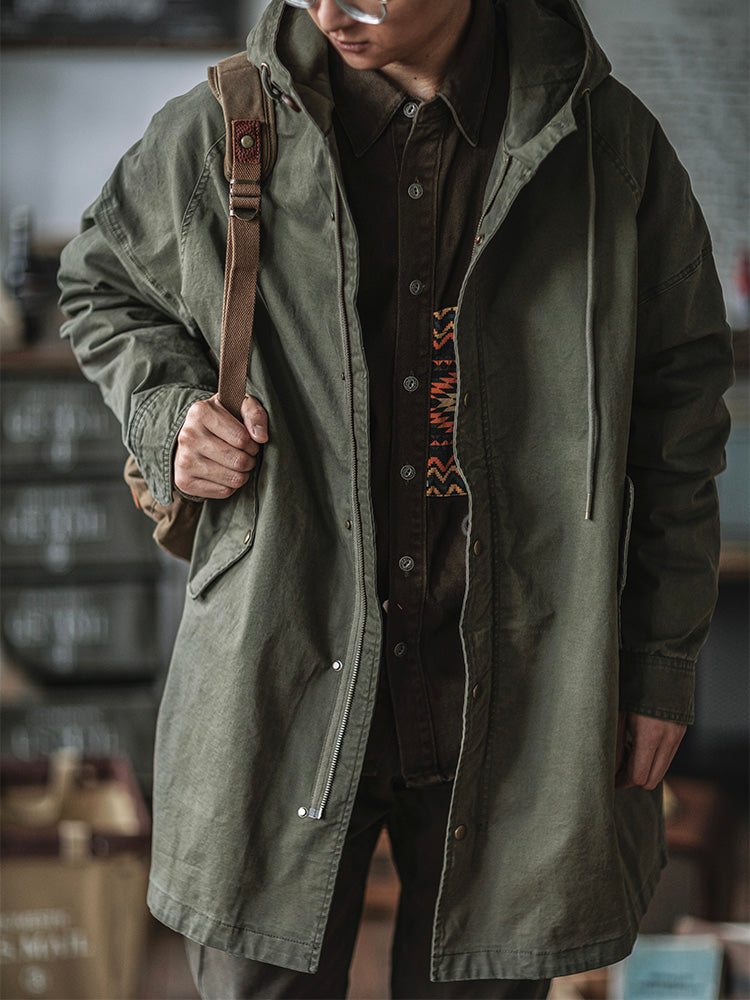 Ragnar – Kapuzenjacke Im Vintage Militärstil