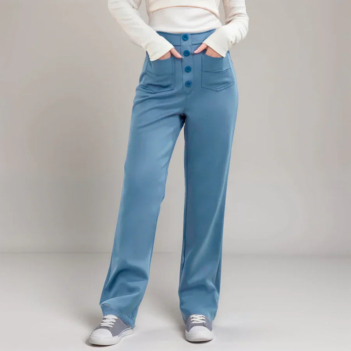 Elke - Hose Mit Hoher Taille Und Gummizug