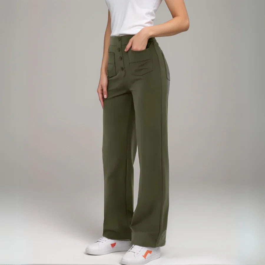 Elke - Hose Mit Hoher Taille Und Gummizug