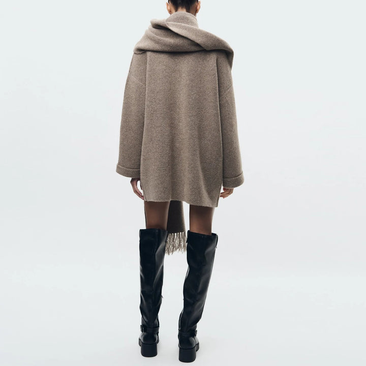 Elske - Strickjacke Mit Schal