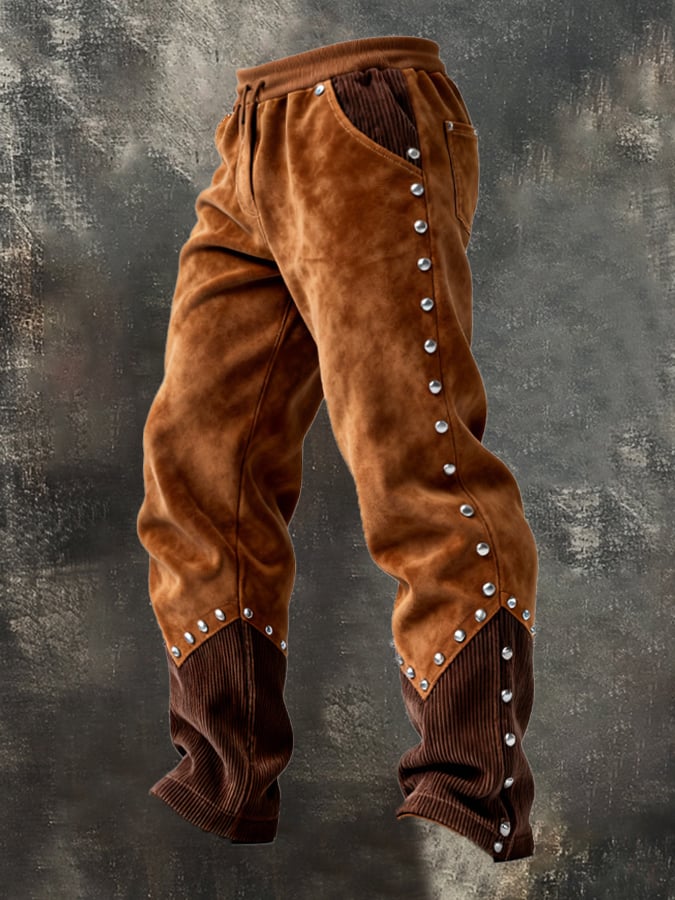 Overton – Vintage Im Freien Abenteuer Cordhose Mit Ziernähten Und Quasten