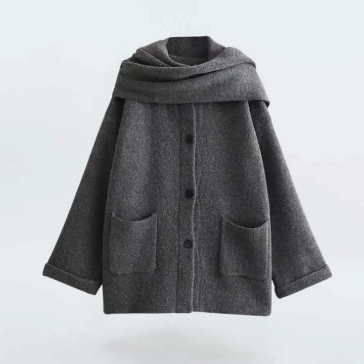 Elske - Strickjacke Mit Schal