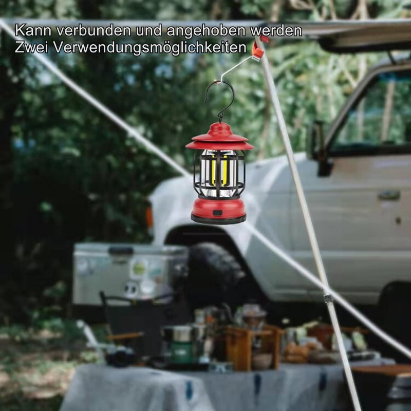RetroGlow – Tragbare Retro Campingplatz Lampe