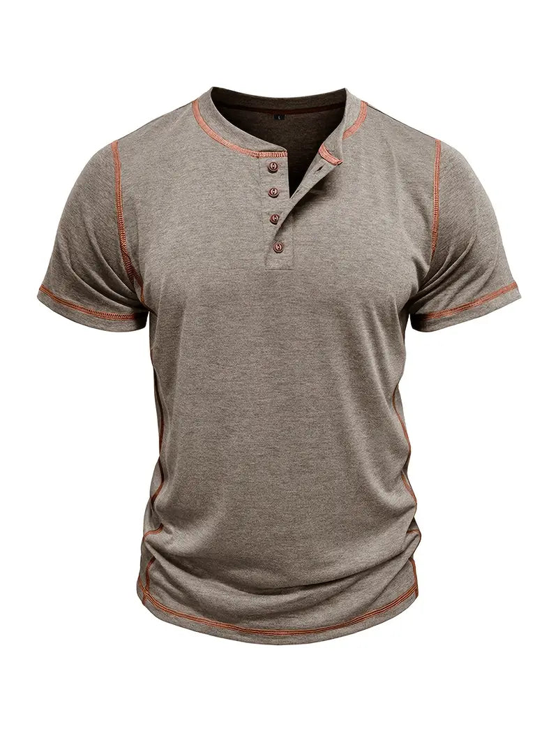 Orazio - Kurzarm T Hemd Mit Knopf