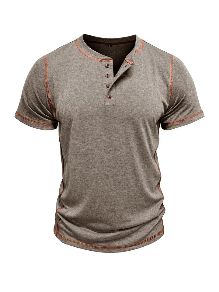 Orazio - Kurzarm T Hemd Mit Knopf