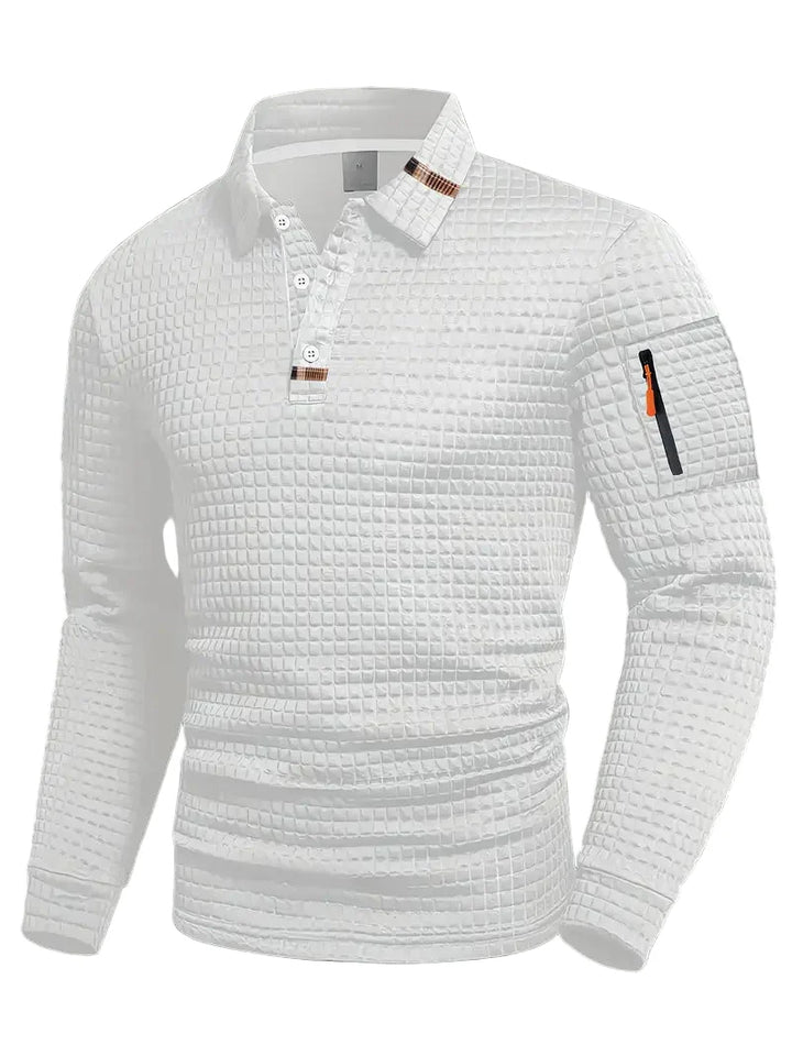 Ephraim – Strukturiertes Poloshirt Mit Ärmeltasche