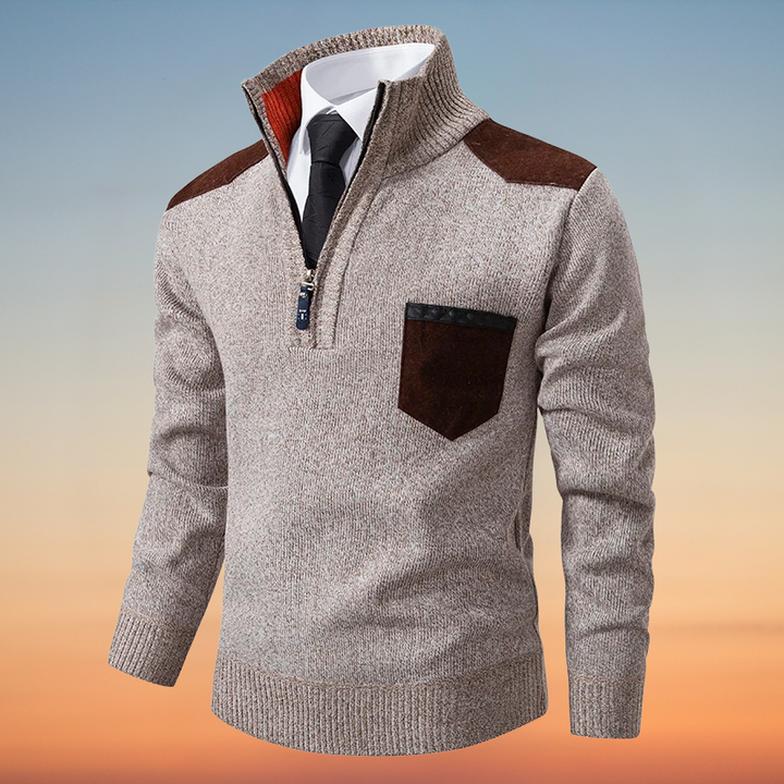 Floyd – Reißverschluss Kaschmir Pullover