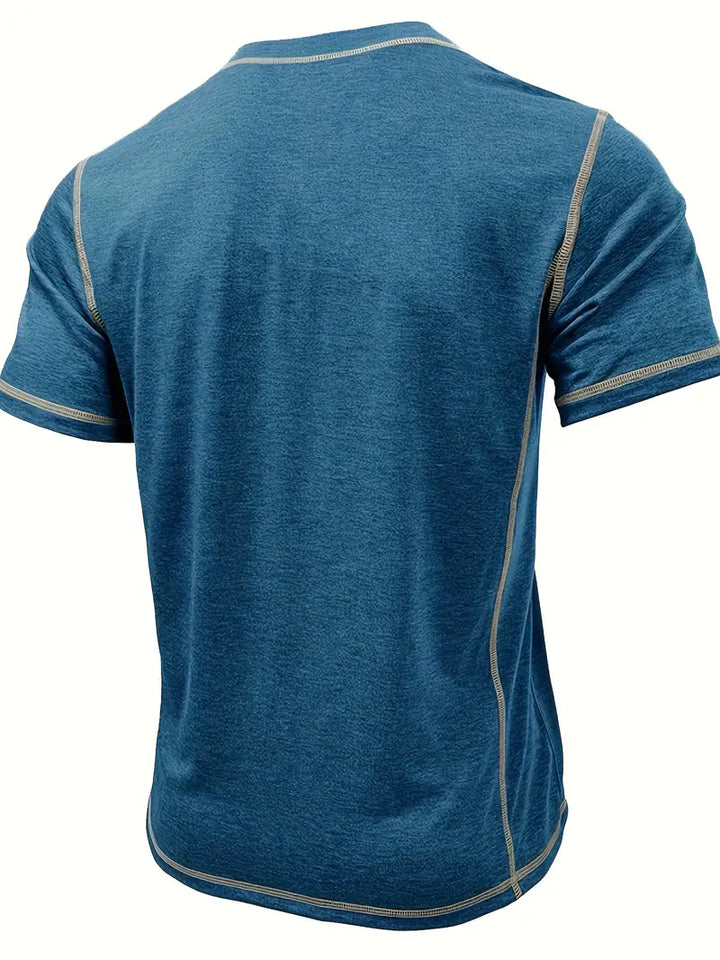 Orazio - Kurzarm T Hemd Mit Knopf