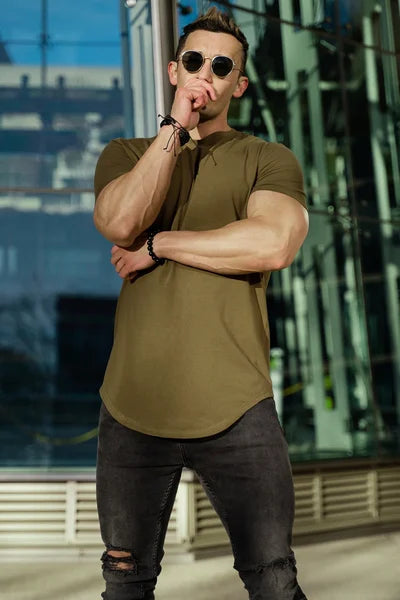 Essential-T-Shirt mit Tropfenschnitt