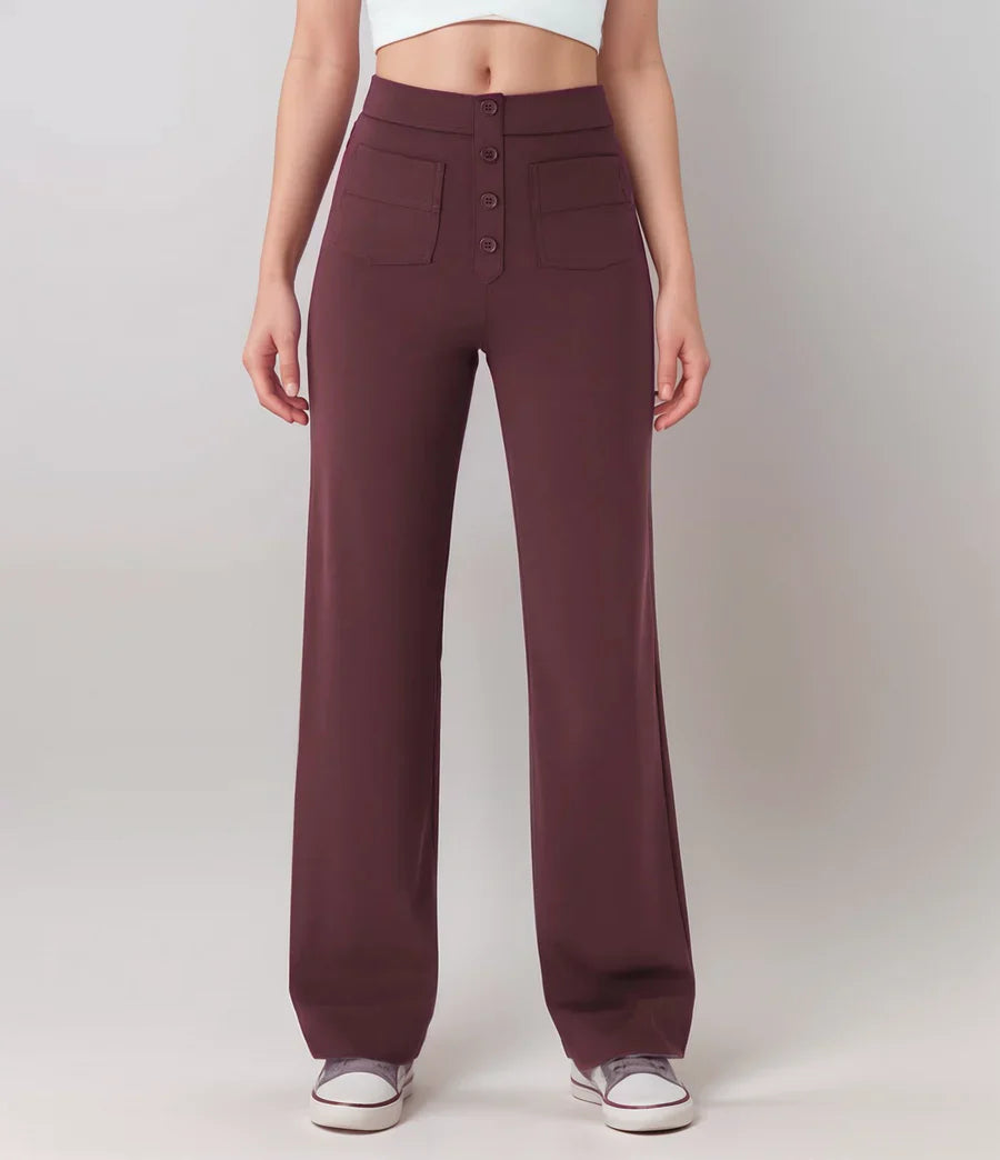 Elke - Hose Mit Hoher Taille Und Gummizug