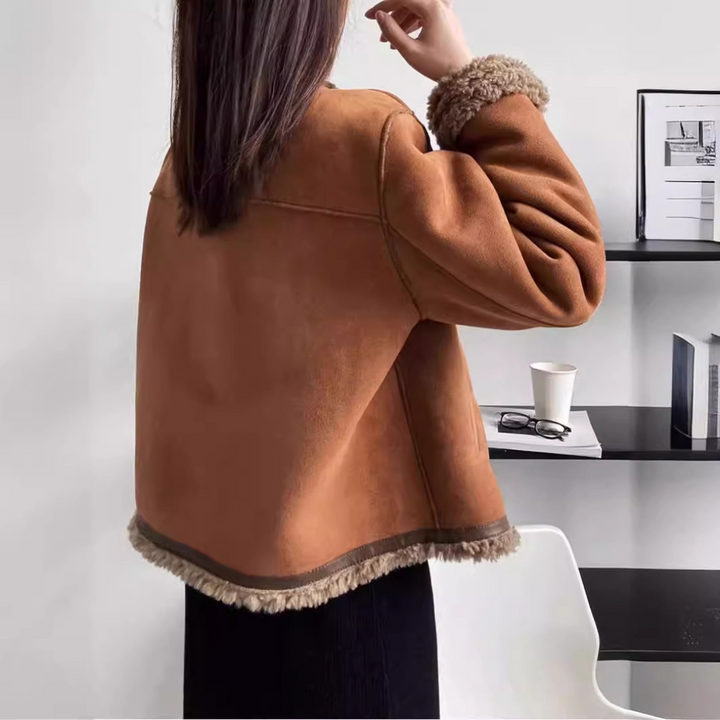 Fiona – Warme Lammfelljacke