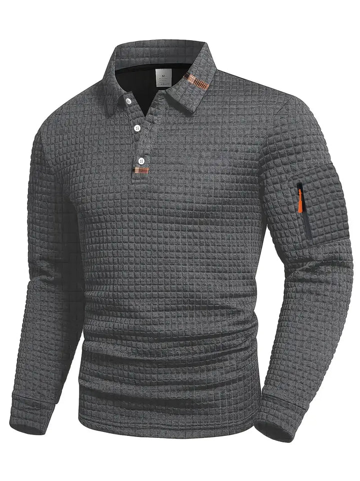 Ephraim – Strukturiertes Poloshirt Mit Ärmeltasche
