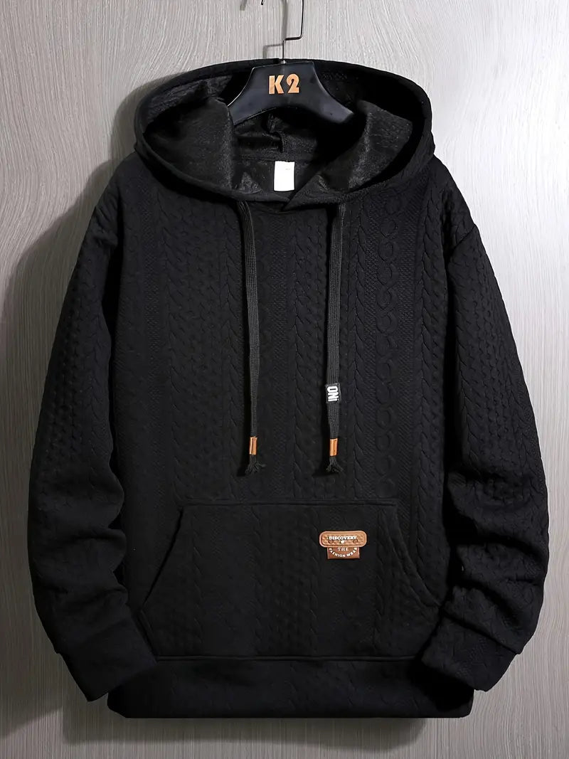 Pruitt – Langärmeliger Strick Kapuzenpullover