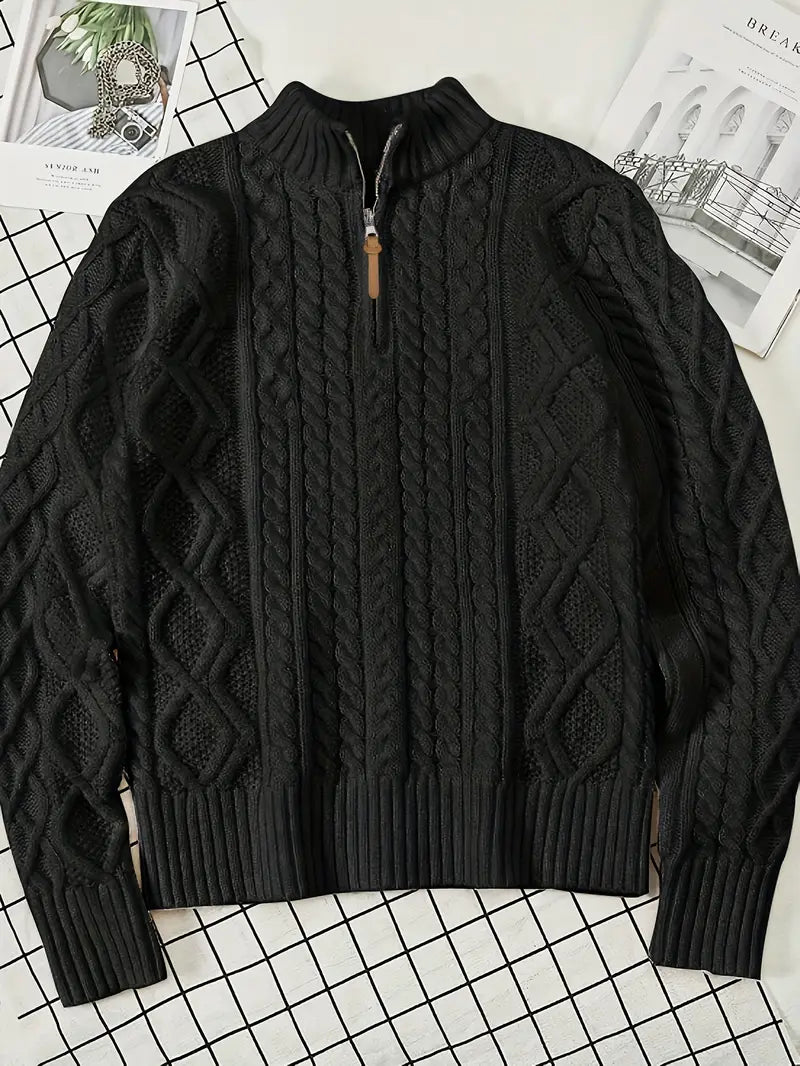 Rabada – Strickpullover Mit Halbem Reißverschluss Und Stehkragen