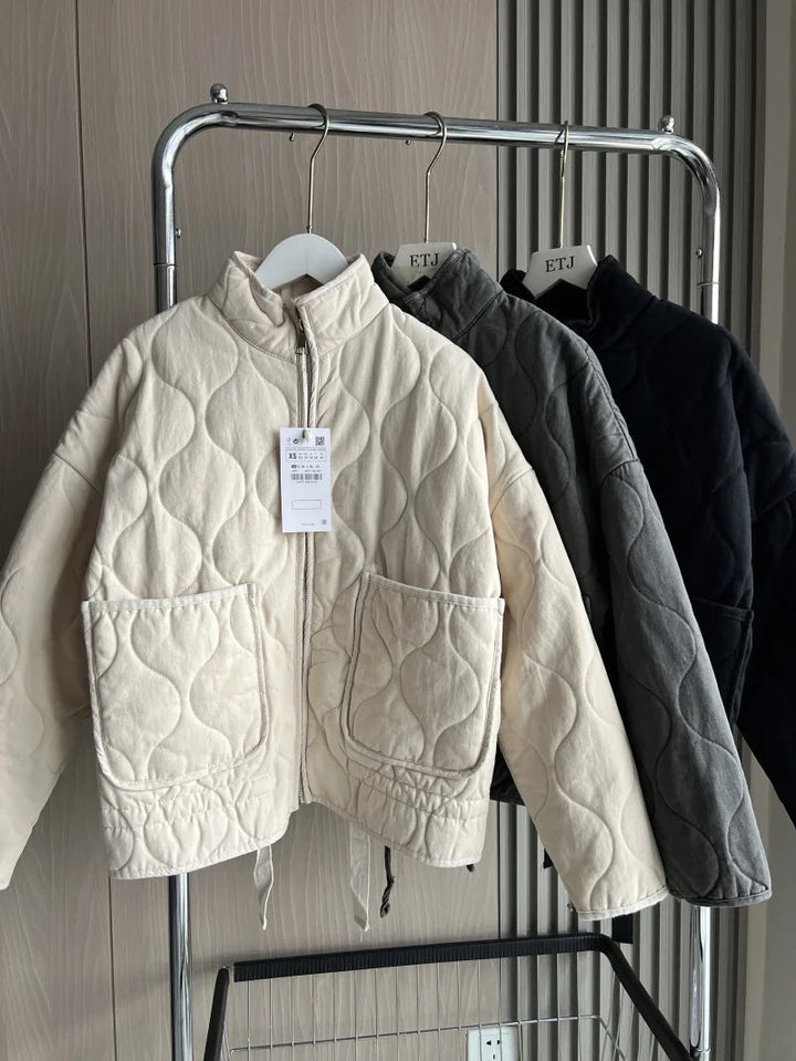 Pascale – Vintage Steppjacke aus Baumwolle