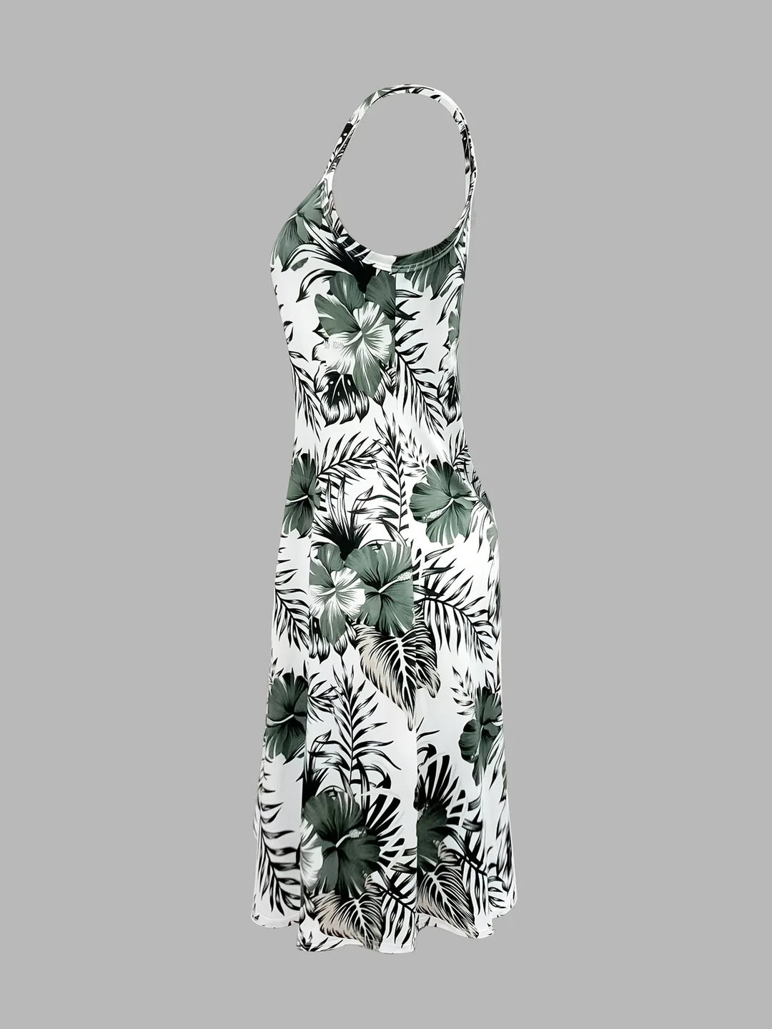 Elfi – Ärmelloses Kleid Mit Blattprint