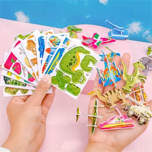 Pädagogisches 3D-Cartoon-Puzzle