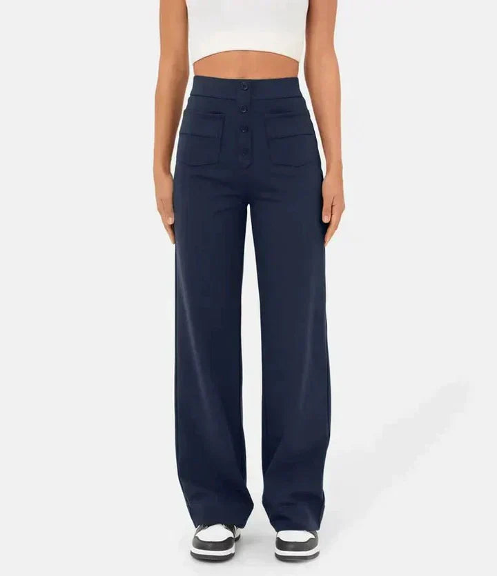 Elke - Hose Mit Hoher Taille Und Gummizug