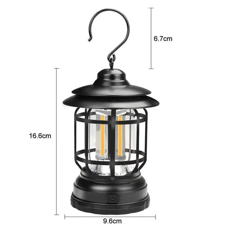 RetroGlow – Tragbare Retro Campingplatz Lampe