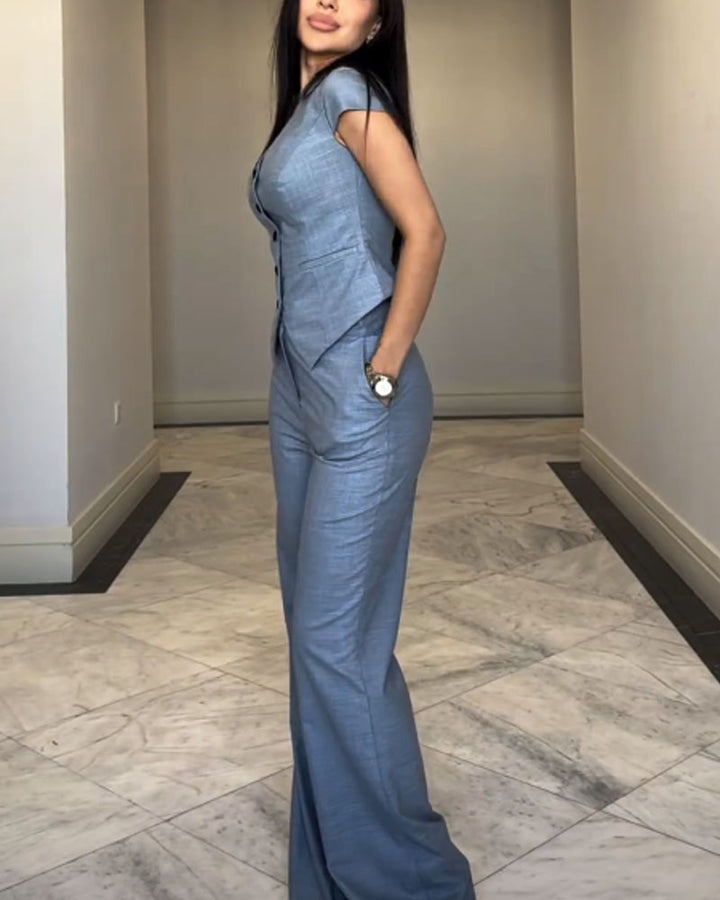 Nizhoni – Leinenbluse und  Hose Set