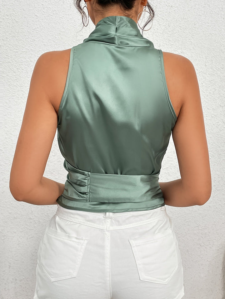 Florentia - Elegantes ärmelloses Neckholder-Top Mit Gürtel