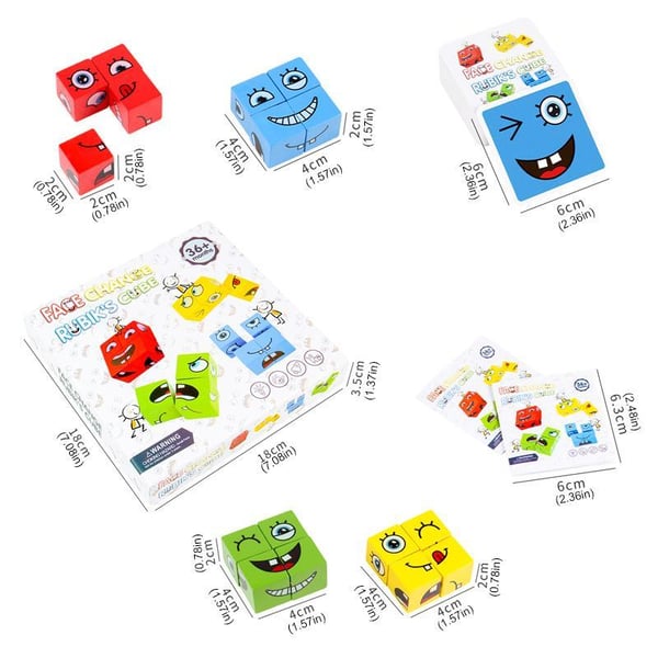 PuzzleMorph – 3D-Puzzle Mit veränderbarem Gesicht Zauberwürfel