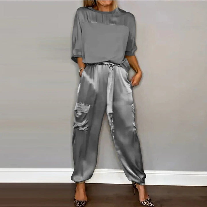 Emilie – Rundhals Top Und Hose Setz