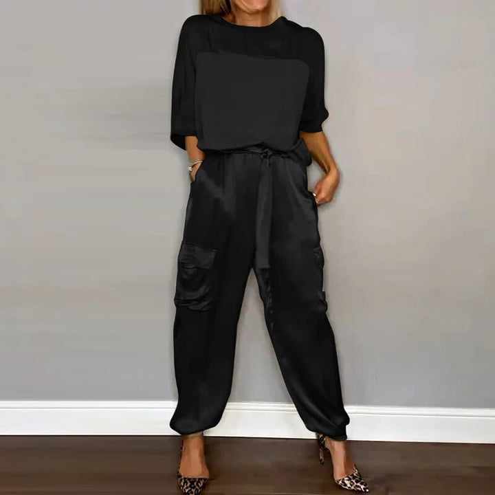 Emilie – Rundhals Top Und Hose Setz