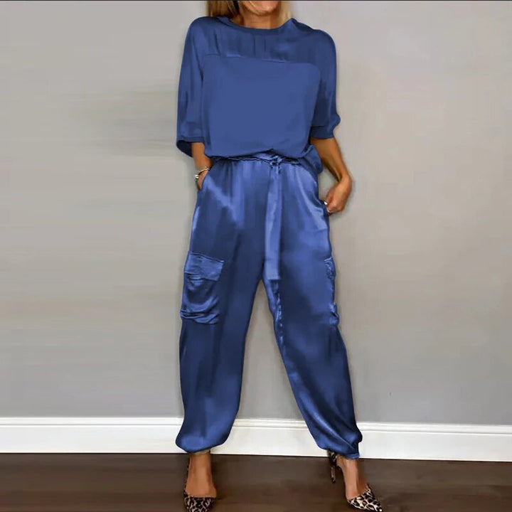 Emilie – Rundhals Top Und Hose Setz