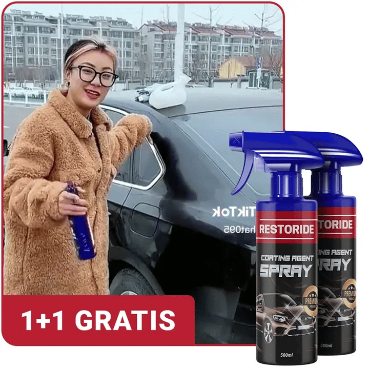 Restoride – Schutzspray für Metall- und Glasteile am Auto | 1+1 GRATIS