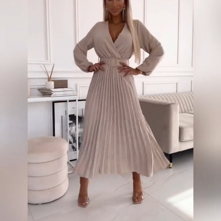 Elza - Elegantes Midikleid Mit Falten