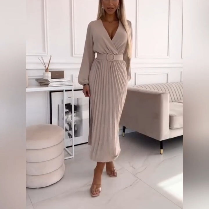 Elza - Elegantes Midikleid Mit Falten