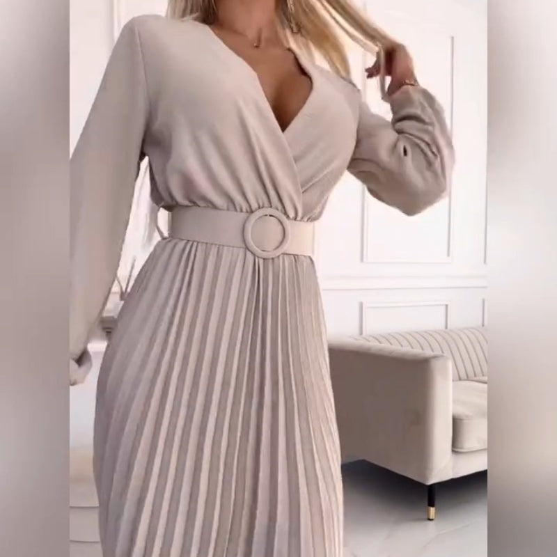 Elza - Elegantes Midikleid Mit Falten