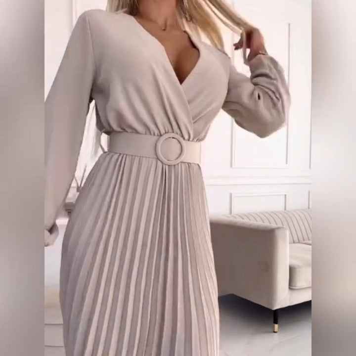 Elza - Elegantes Midikleid Mit Falten
