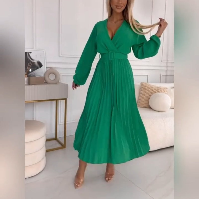 Elza - Elegantes Midikleid Mit Falten