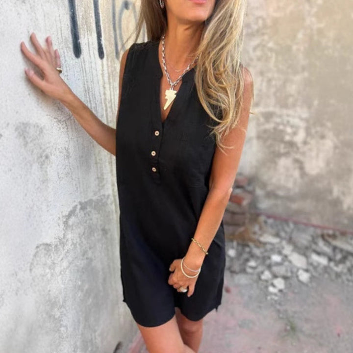 Paula - Ärmelloses Kleid Mit V Ausschnitt