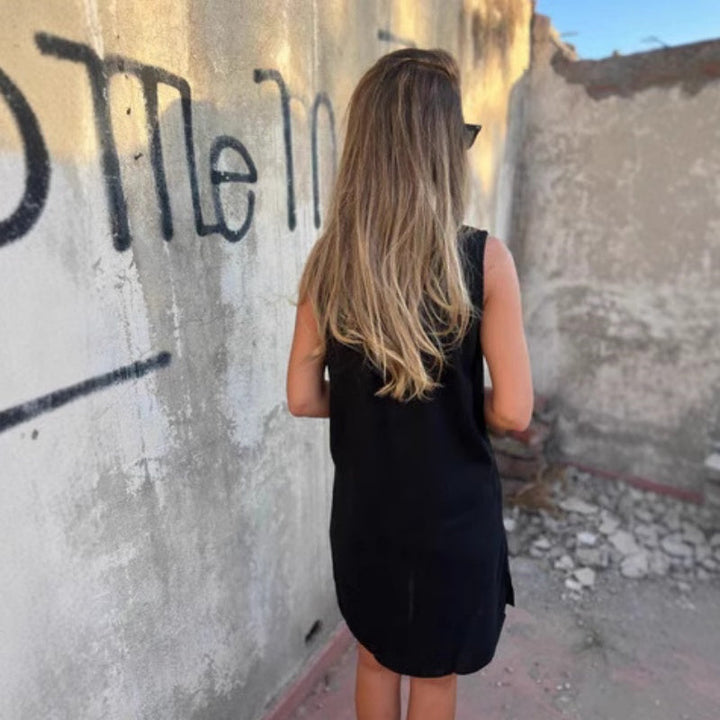 Paula - Ärmelloses Kleid Mit V Ausschnitt