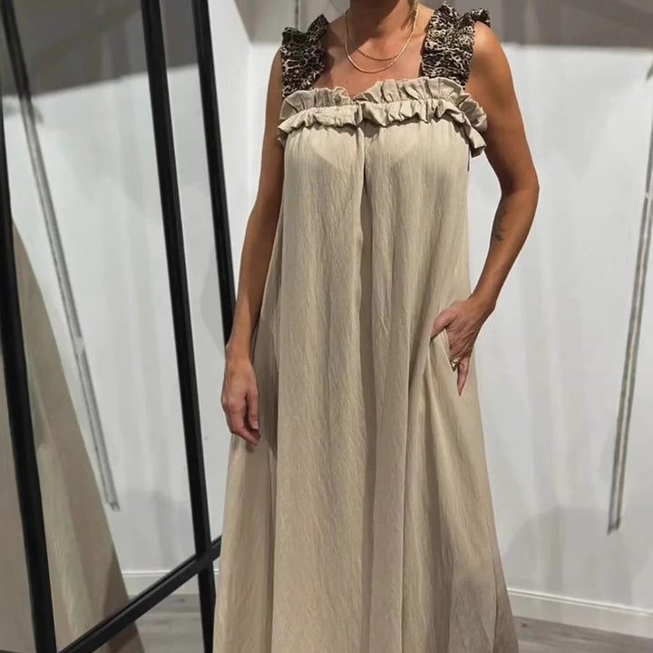 Fiola – Lässiges ärmelloses Maxikleid mit Taschen