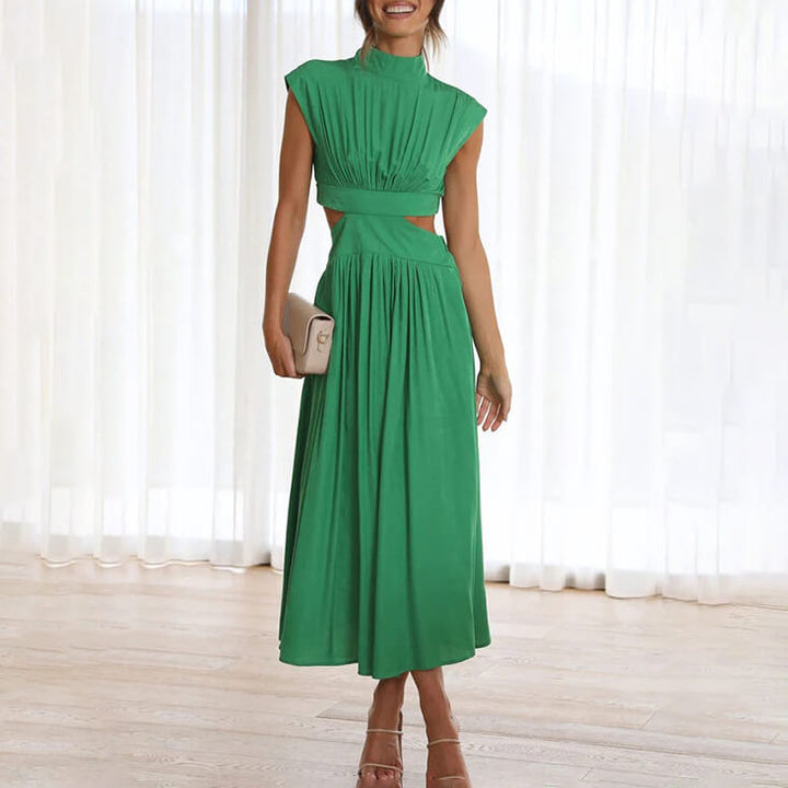Emyllia - Elegantes Kleid Mit Hohem Ausschnitt