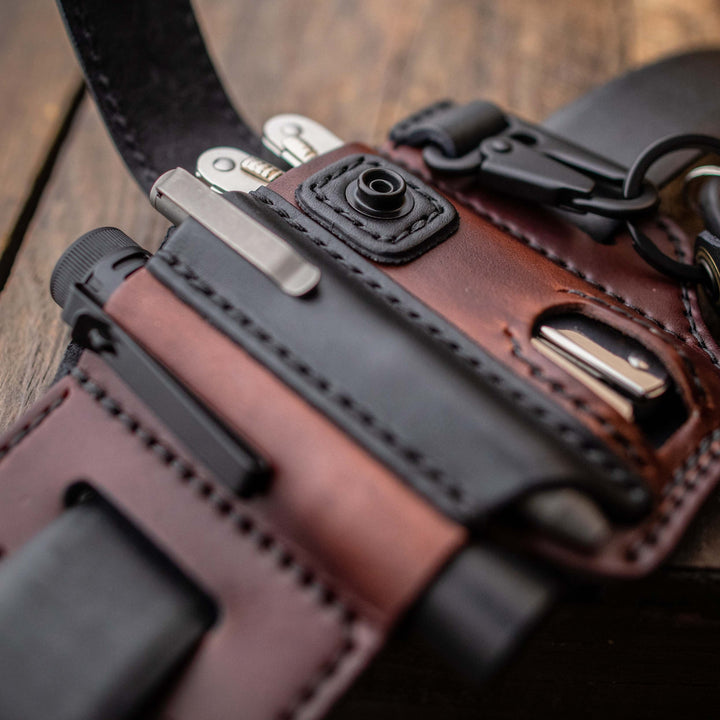 Beltora - Leder Eule Schnalle Tactical Multifunktionsgürtel Abdeckung