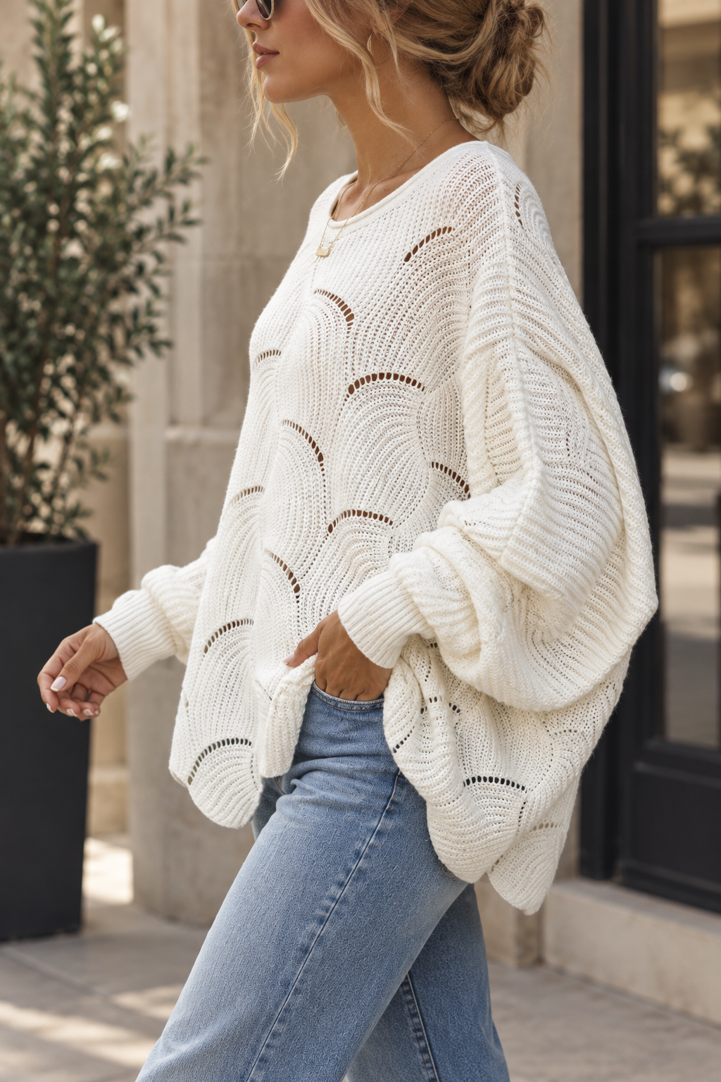 Zeyna – Langärmeliger Strickpullover