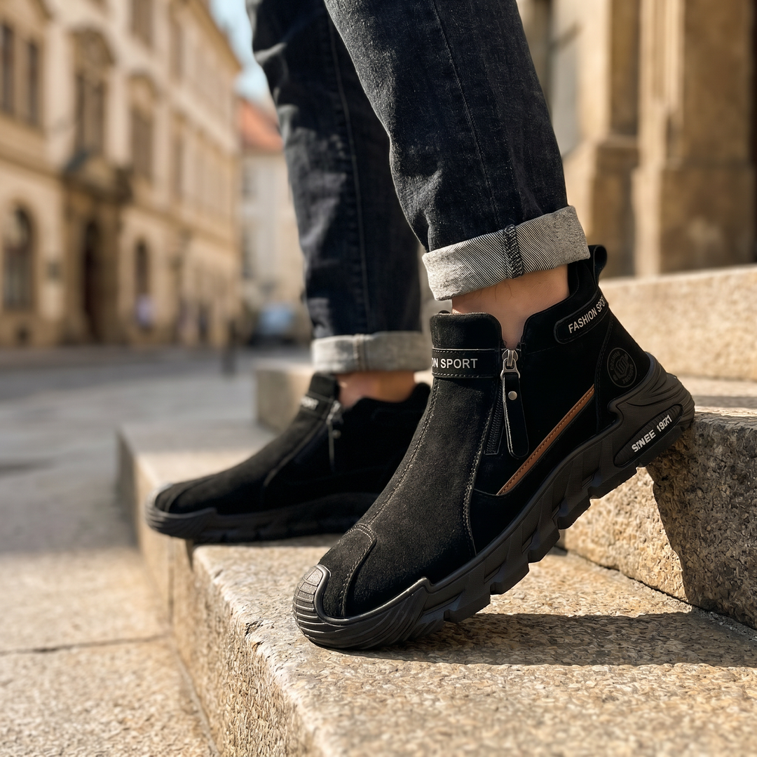 Albrecht – Stiefeletten mit Seitlichen Reißverschlüssen und Klobigen Sohlen