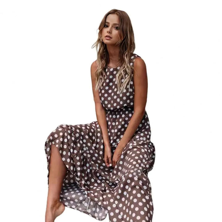 Laressa - Boho Polka Punkt Midikleid