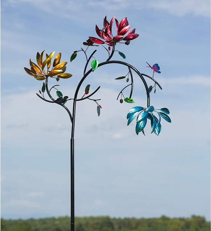 Schöne Sommer Multi farbige Blumen Wind Spinner