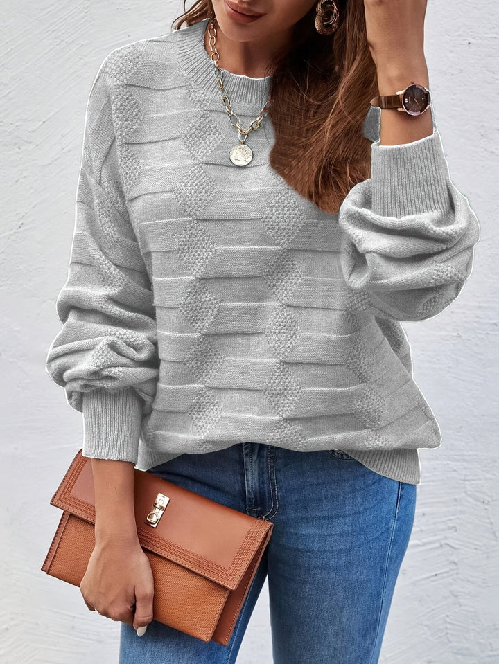 Annastina - Lässiger Langarm Pullover Mit Rundhalsausschnitt