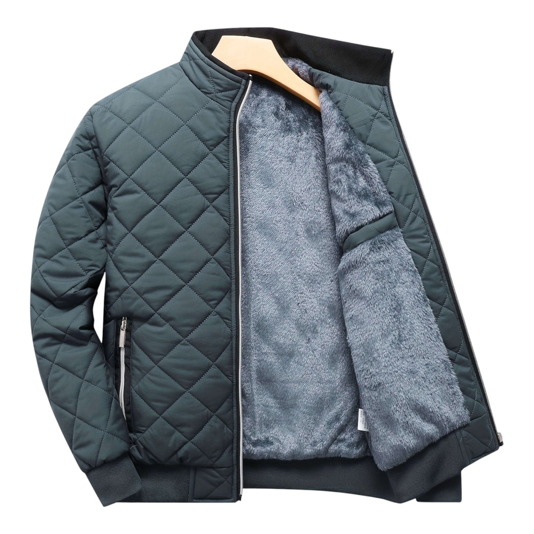 Hristo – Vlies gefütterte Jacke Mit Rautenmuster