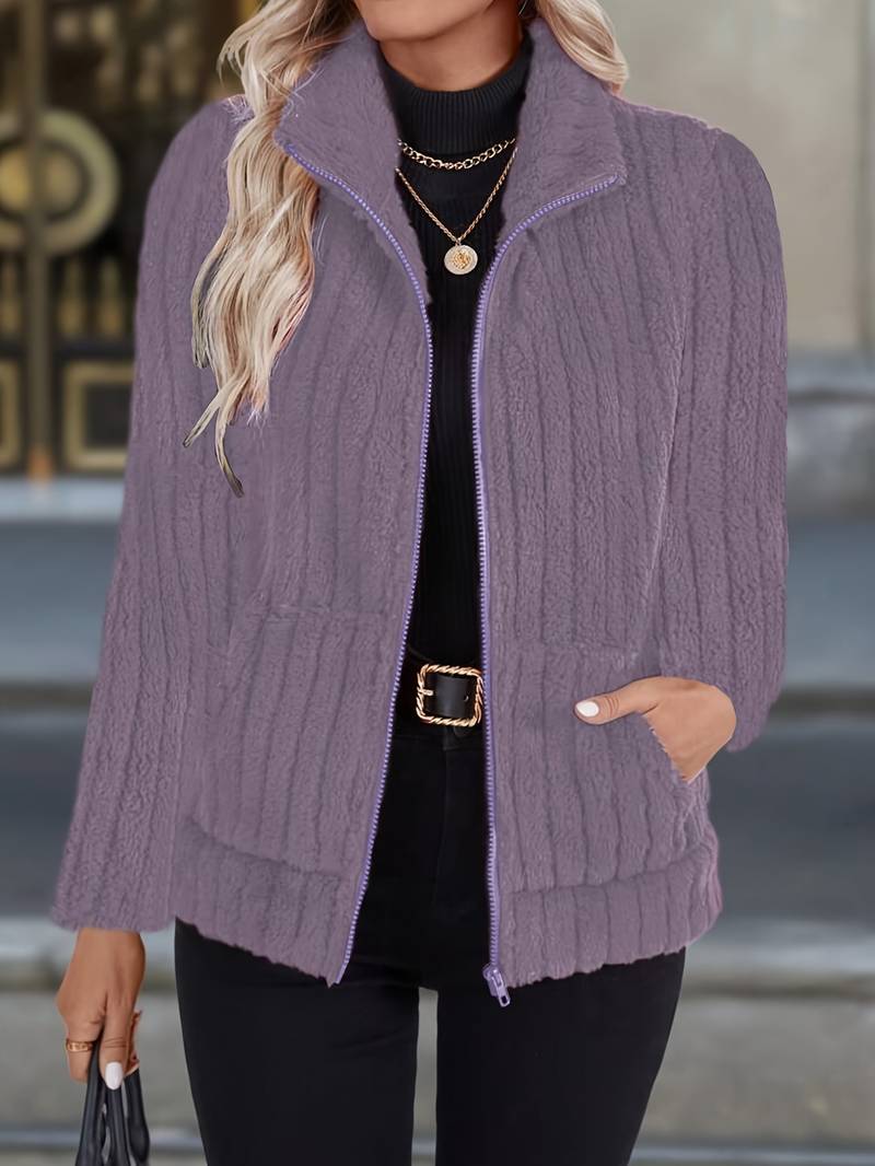 Zoharia - Stylische Winterjacke Mit Langen Ärmeln und Tasche